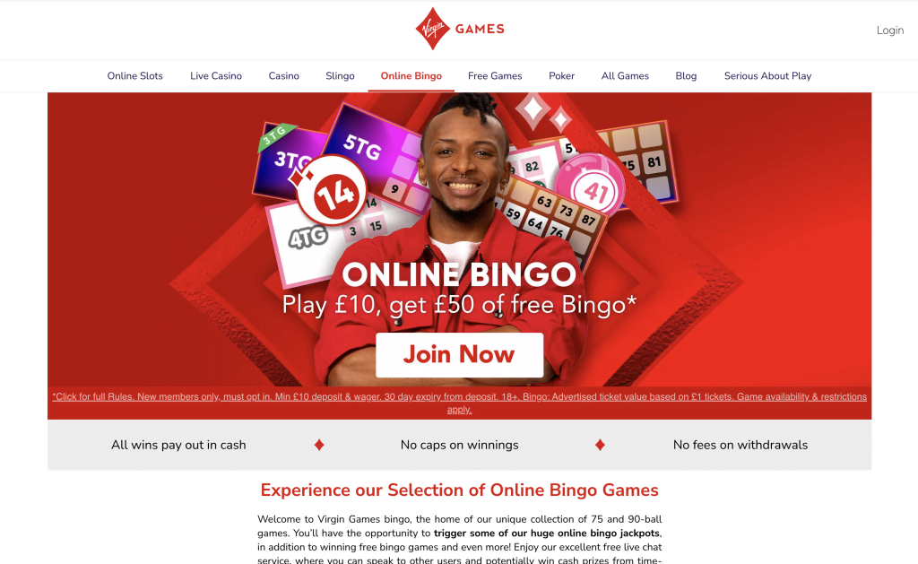 Virgin Games Bingo Overview